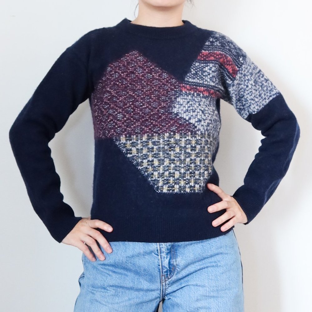 & Other Stories knit sweater color block design